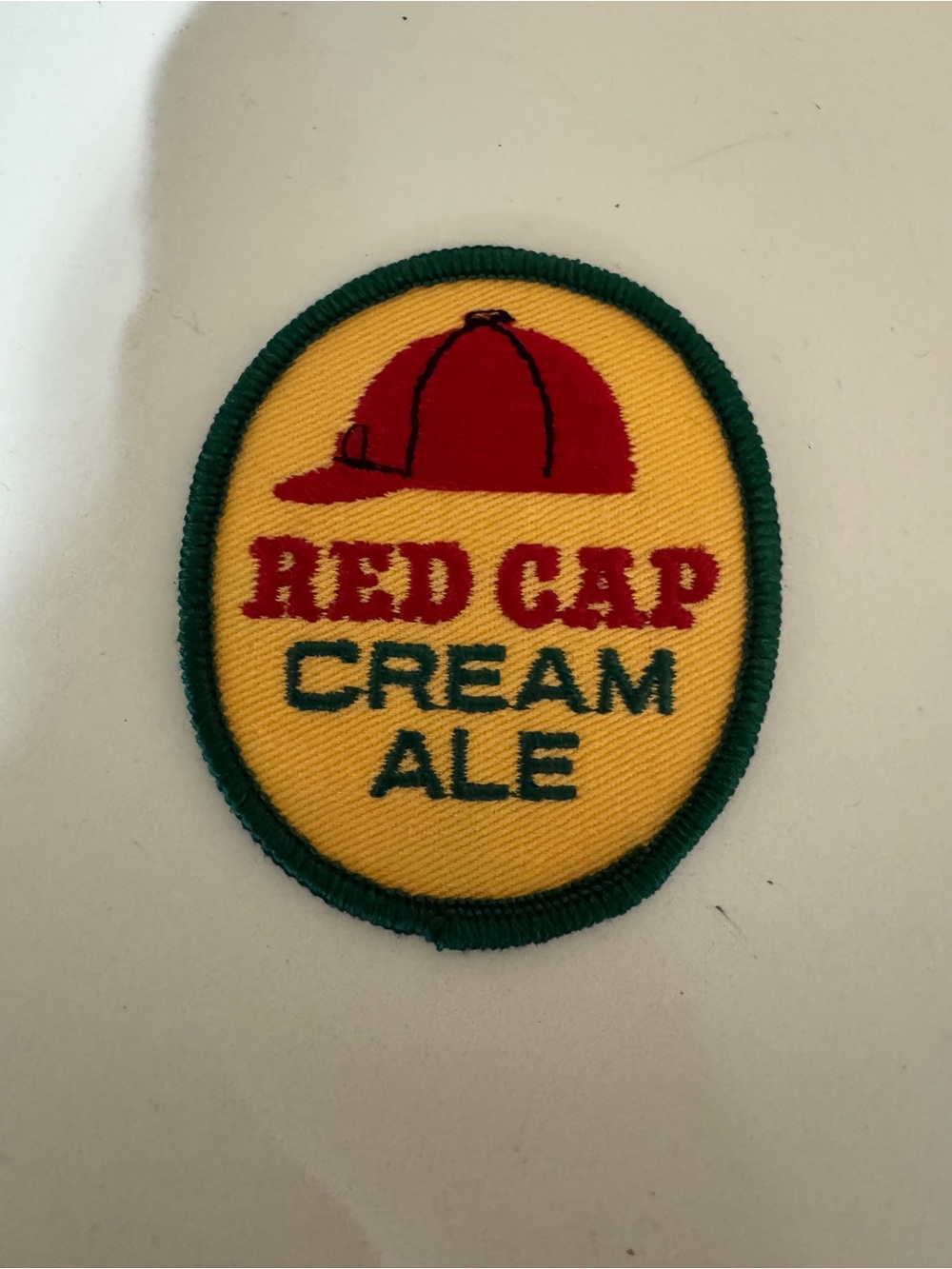 Red Cap Cream Ale Patch - Yellow, Red & Green Embroidered Badge